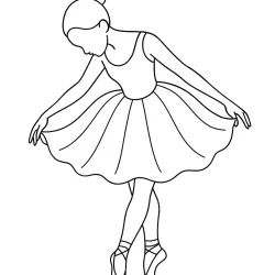 Bailarina para imprimir e colorir