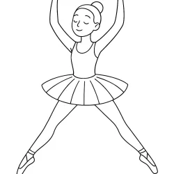 Bailarina para imprimir e colorir