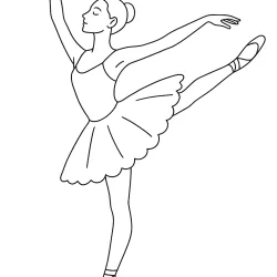 Bailarina para imprimir e colorir
