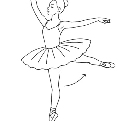 Bailarina para imprimir e colorir