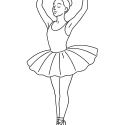 Bailarina para imprimir e colorir