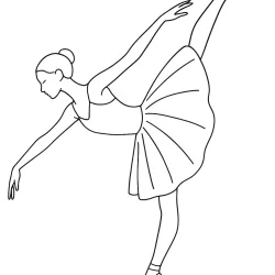 Bailarina para imprimir e colorir