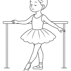 Bailarina para imprimir e colorir