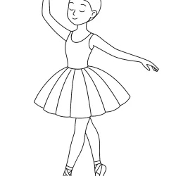 Bailarina para imprimir e colorir