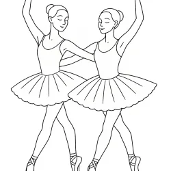 Bailarina para imprimir e colorir
