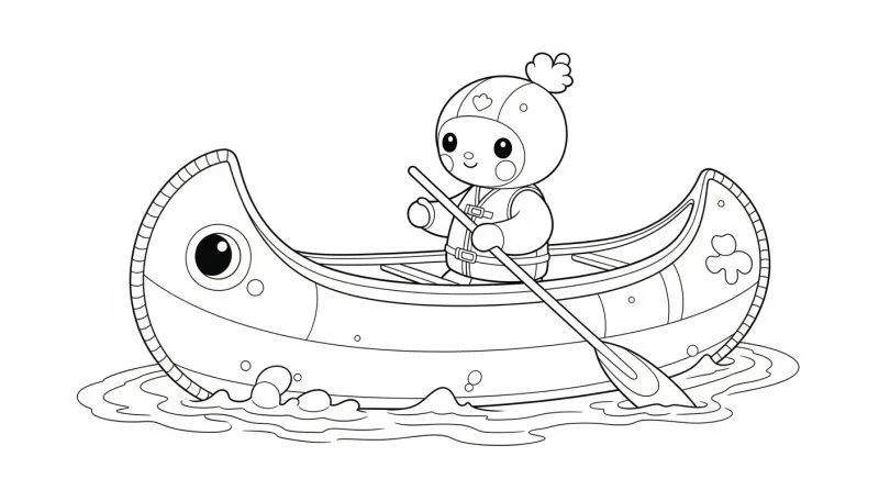 Barco para imprimir e colorir