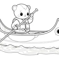 Barco para imprimir e colorir