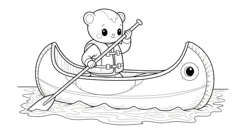 Barco para imprimir e colorir