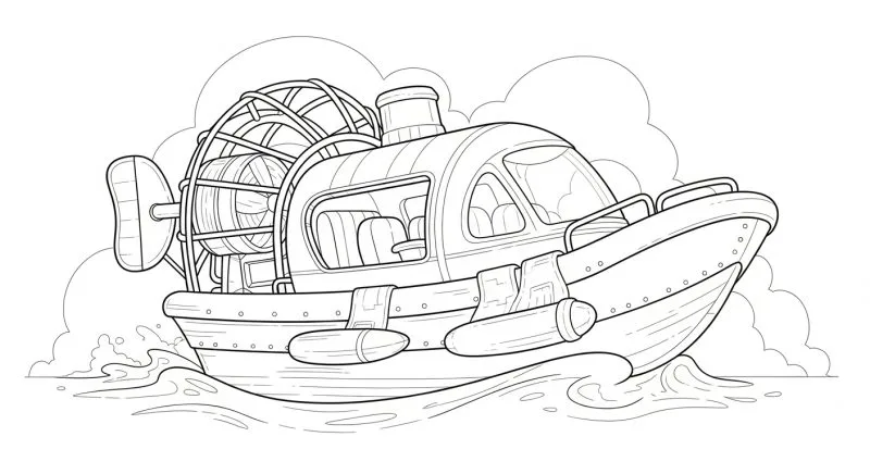Barco para imprimir e colorir