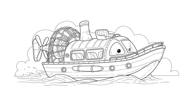 Barco para imprimir e colorir