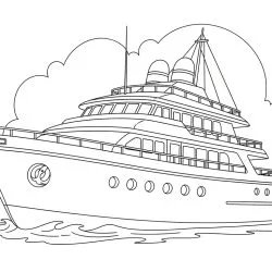 Barco para imprimir e colorir