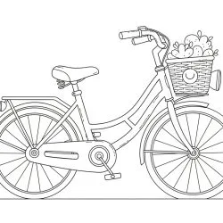 Bicicleta para imprimir e colorir