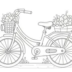 Bicicleta para imprimir e colorir