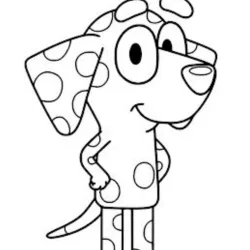 Bluey para imprimir e colorir