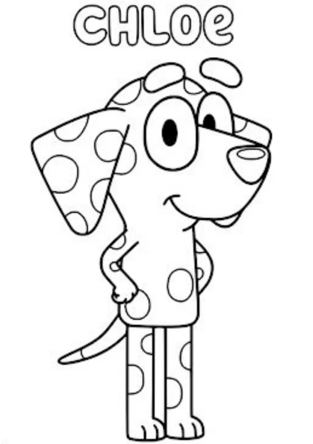 Bluey para imprimir e colorir