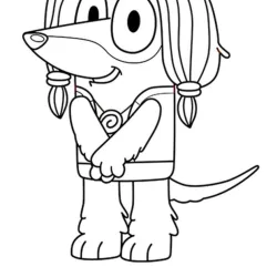Bluey para imprimir e colorir