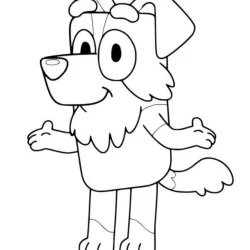 Bluey para imprimir e colorir