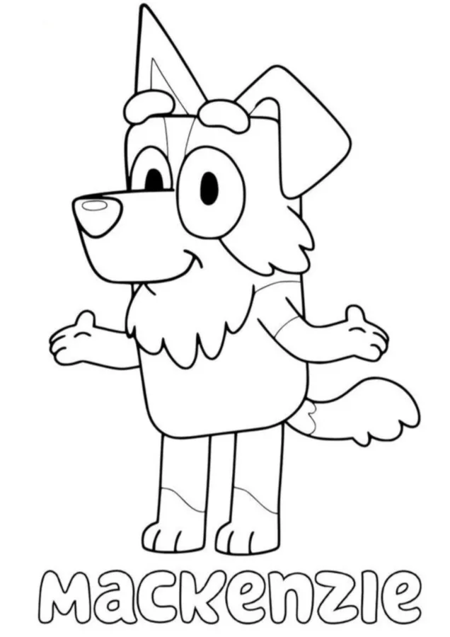 Bluey para imprimir e colorir