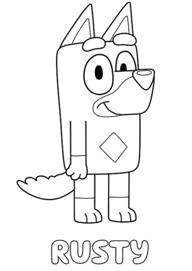 Bluey para imprimir e colorir