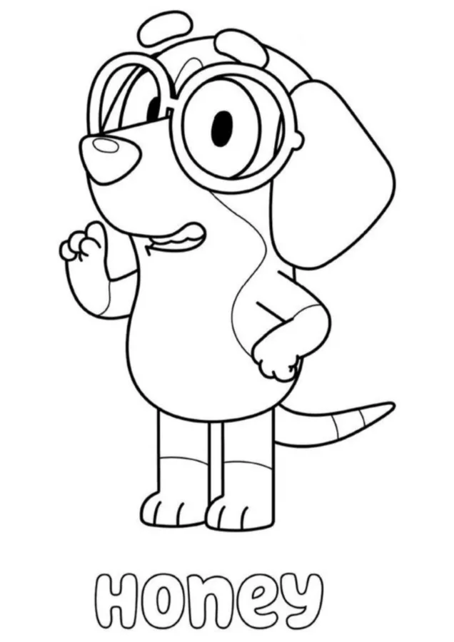 Bluey para imprimir e colorir