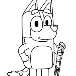 Bluey para imprimir e colorir