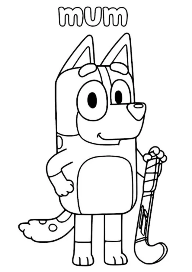 Bluey para imprimir e colorir