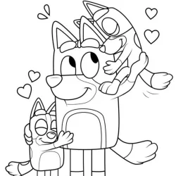 Bluey para imprimir e colorir