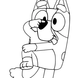 Bluey para imprimir e colorir