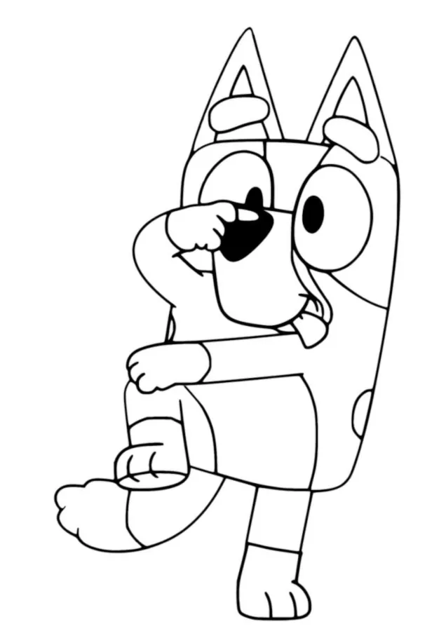 Bluey para imprimir e colorir