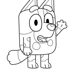 Bluey para imprimir e colorir