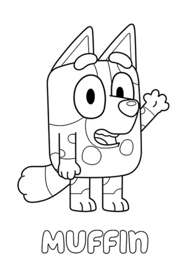 Bluey para imprimir e colorir