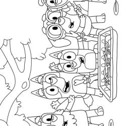 Bluey para imprimir e colorir