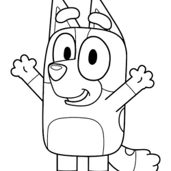 Bluey para imprimir e colorir