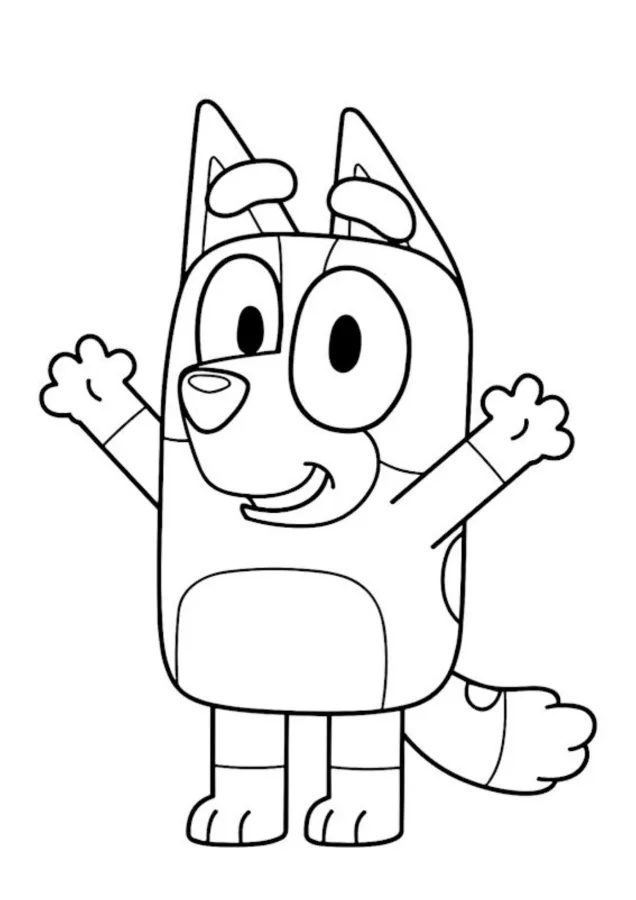 Bluey para imprimir e colorir