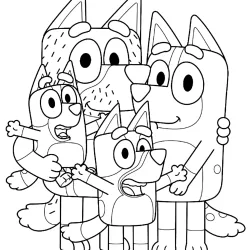 Bluey para imprimir e colorir