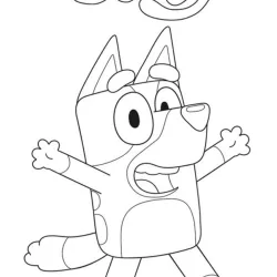 Bluey para imprimir e colorir