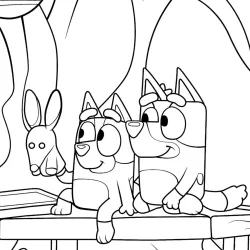 Bluey para imprimir e colorir