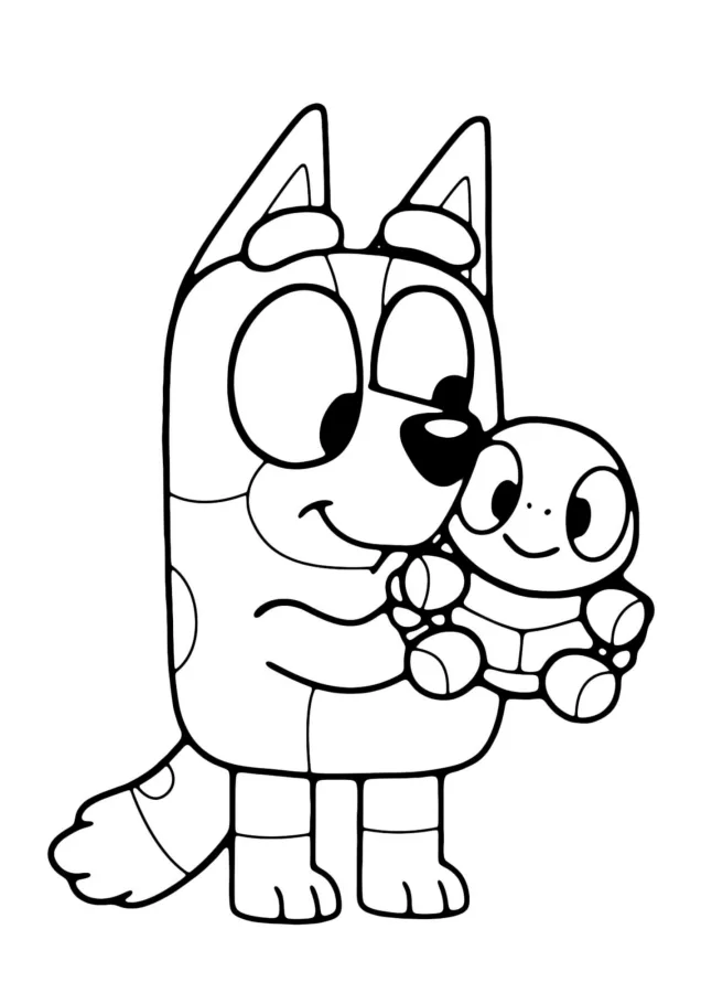 Bluey para imprimir e colorir