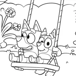Bluey para imprimir e colorir