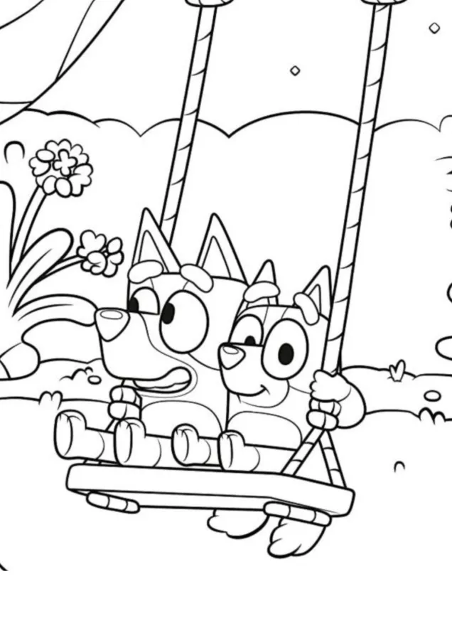 Bluey para imprimir e colorir