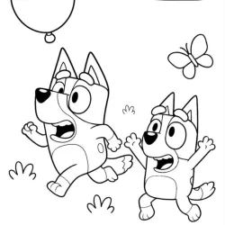 Bluey para imprimir e colorir