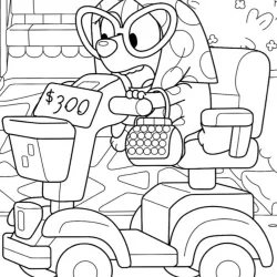 Bluey para imprimir e colorir