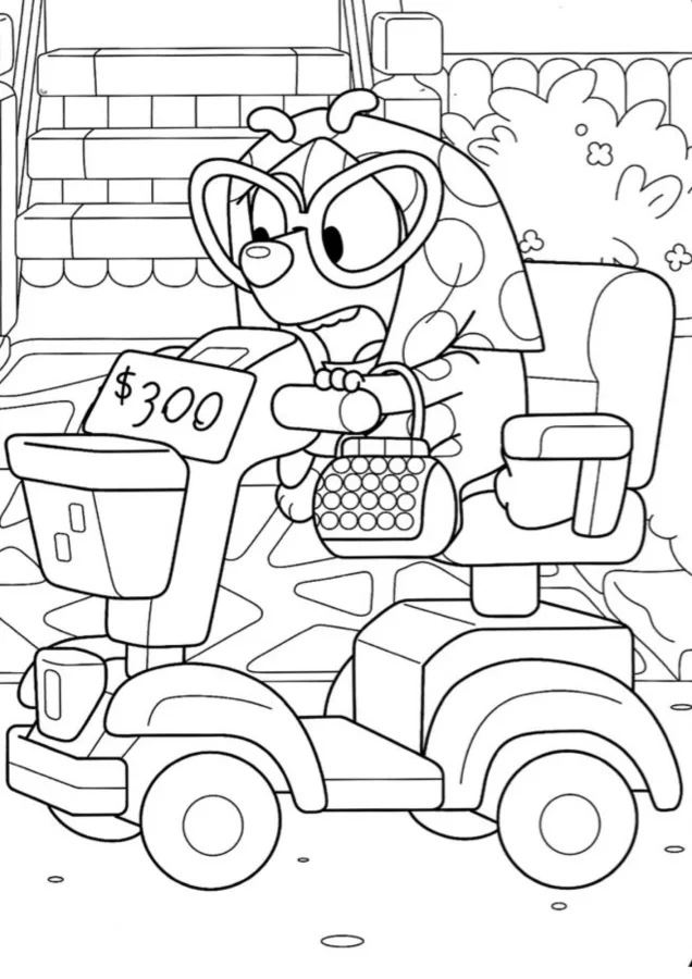 Bluey para imprimir e colorir