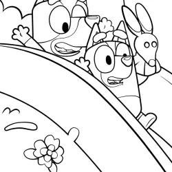 Bluey para imprimir e colorir