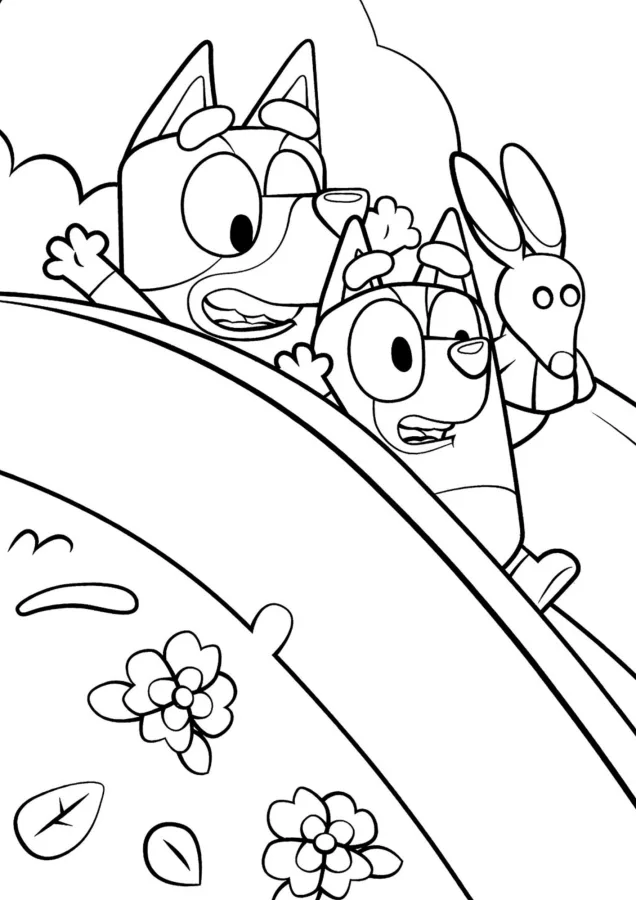 Bluey para imprimir e colorir