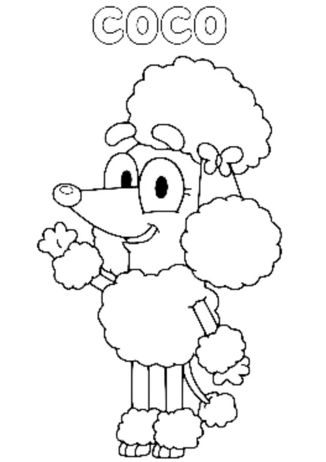 Bluey para imprimir e colorir