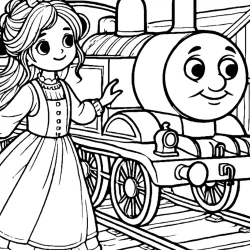 Bob o Trem para imprimir e colorir