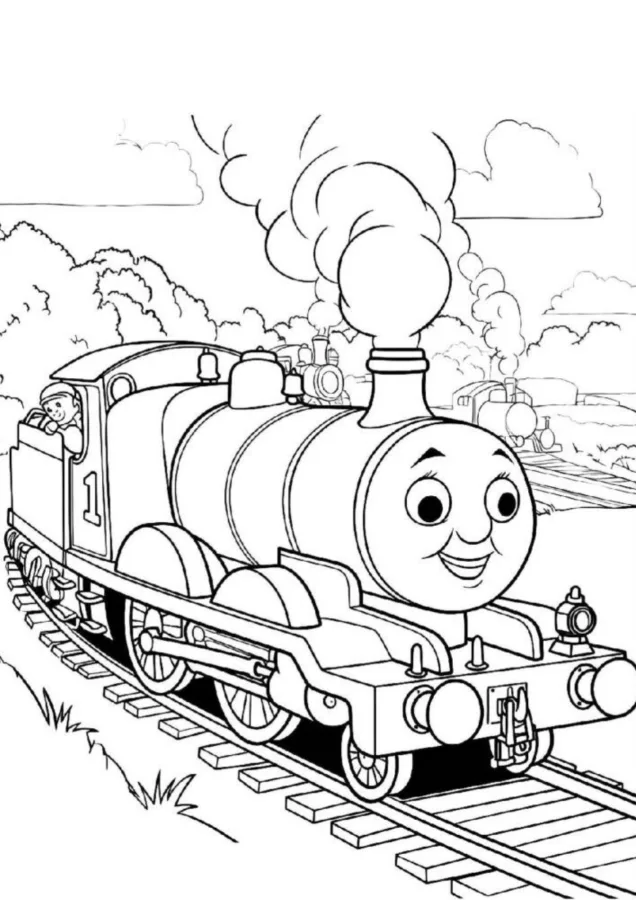 Bob o Trem para imprimir e colorir