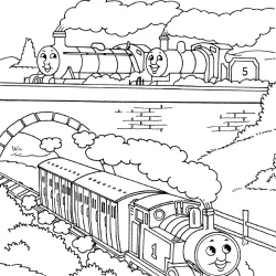 Bob o Trem para imprimir e colorir