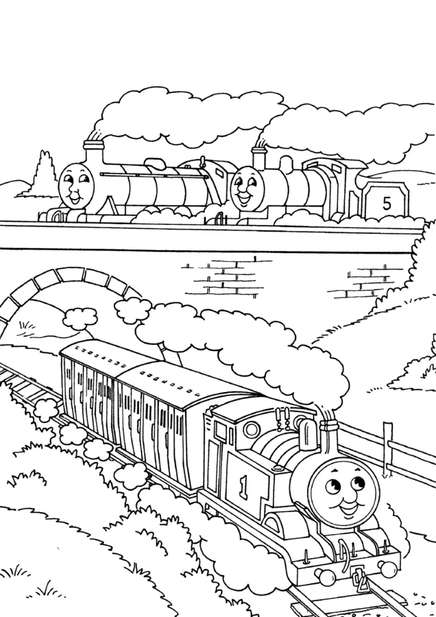 Bob o Trem para imprimir e colorir
